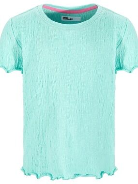 Epic Threads Girls' Mint Short Sleeve Crinkle Texture Tee